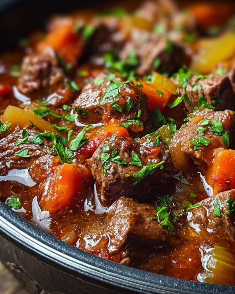 Pepper Steak in a Crock Pot Recipe