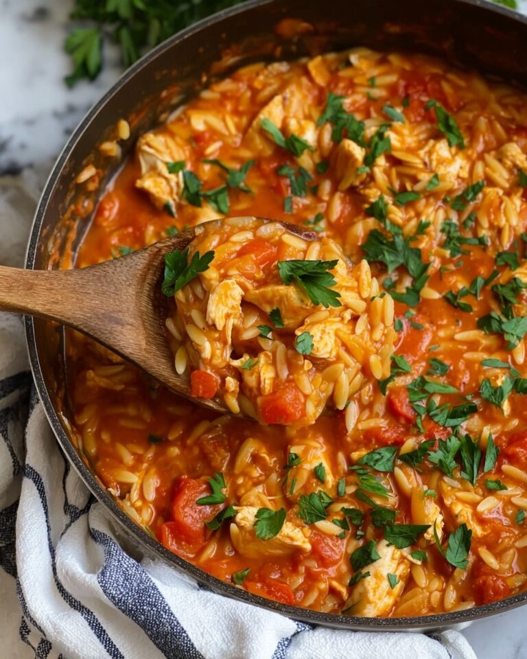 Creamy Tomato Orzo with Chicken Recipe