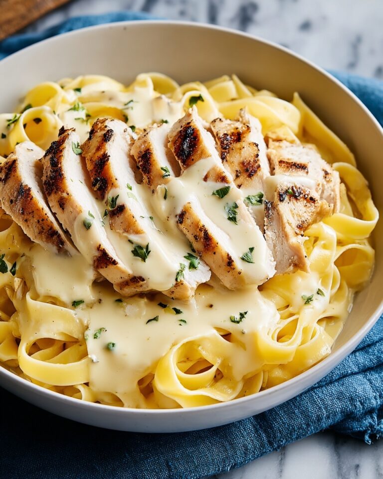Skinny Low-Fat Chicken Fettuccine Alfredo Recipe