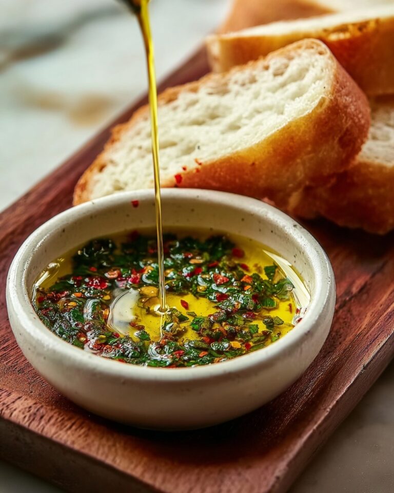 Olive Oil Dip with Warm Crusty Bread Recipe