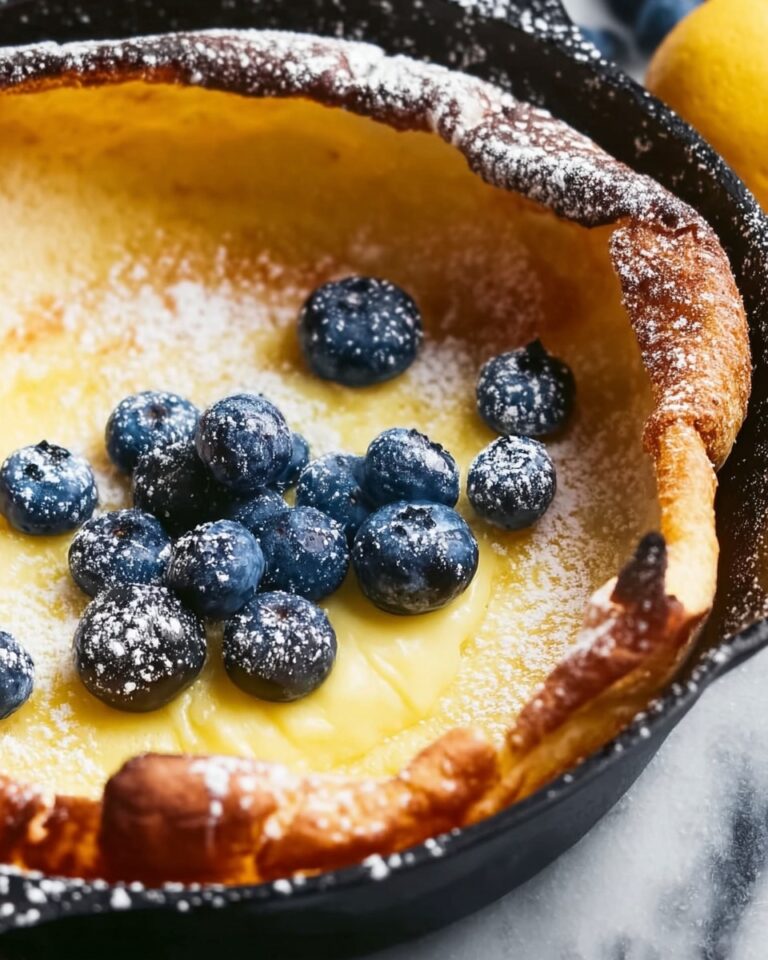 Dutch Babies with Lemon Curd and Blueberries Recipe