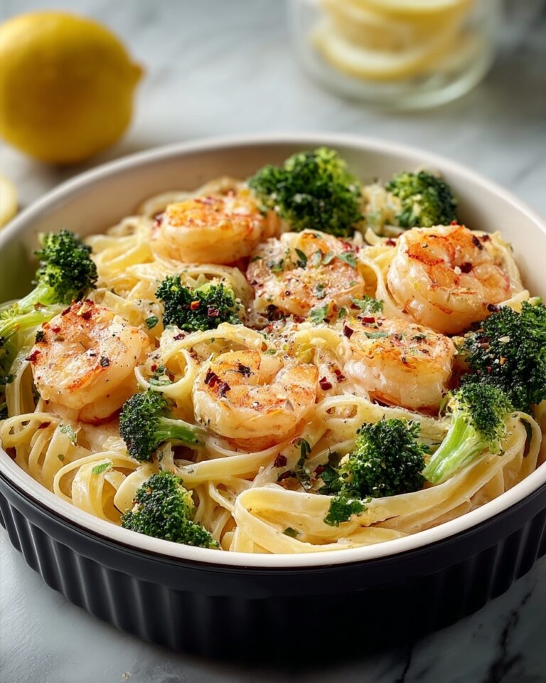 Lemon Pepper Shrimp and Broccoli Pasta Recipe
