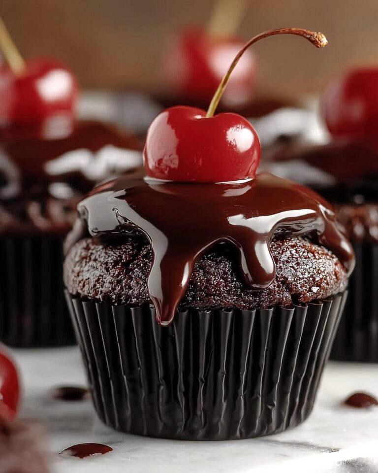 Gooey Chocolate Cherry Muffins Recipe