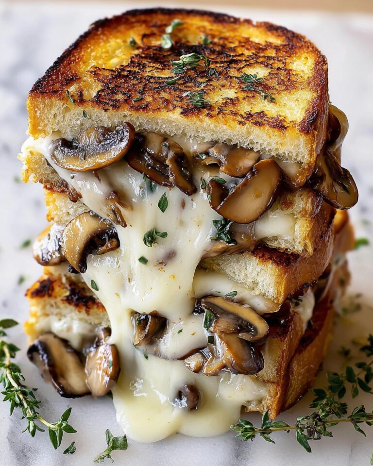 Mushroom Onion Gouda Grilled Cheese Recipe
