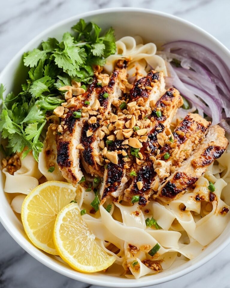 Lemon Garlic Chicken Noodle Bowl Recipe