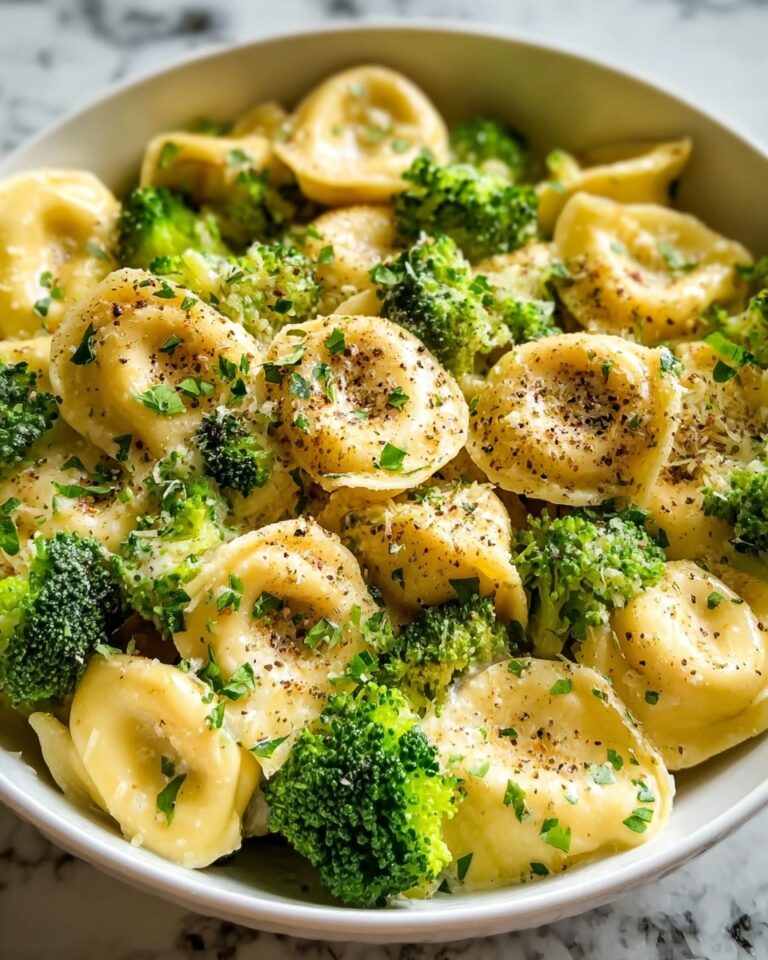 Garlic Parmesan Tortellini with Broccoli Recipe