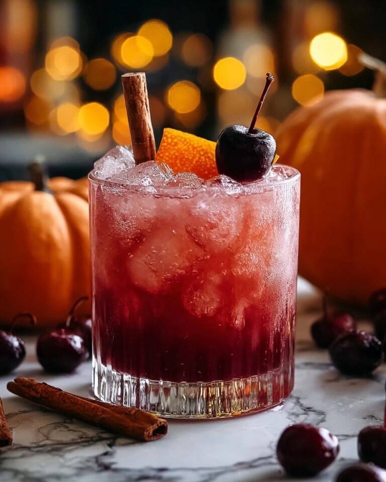 Spooky Halloween Cherry Cinnamon Mocktail Recipe