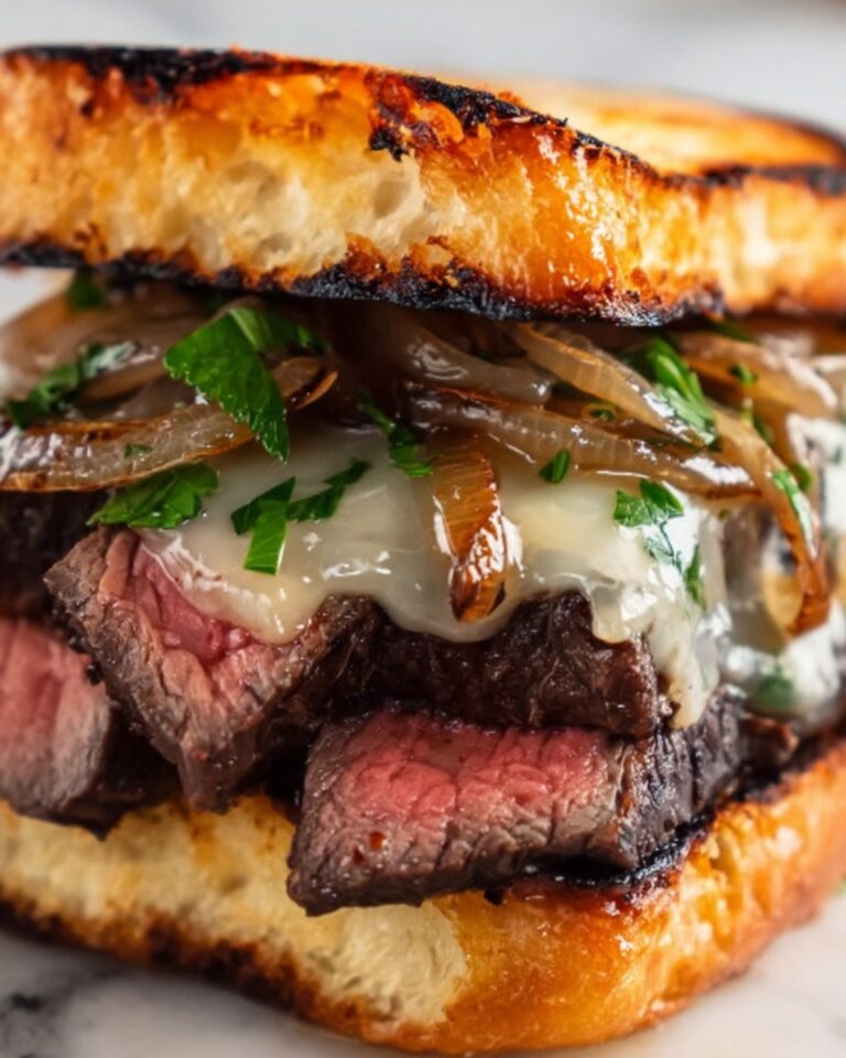 Grilled Ribeye Steak Sandwich with Caramelized Onions, Mushrooms, and Roasted Red Pepper Aioli Recipe