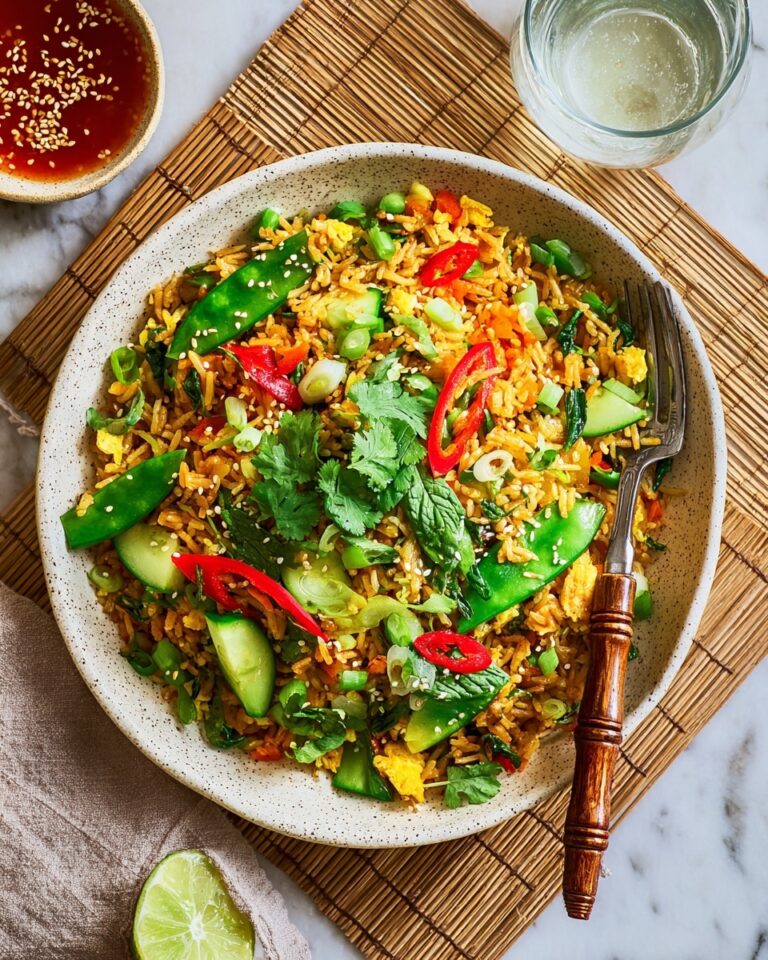 Crispy Rice Salad with Fresh Veggies and Lime-Tamarind Dressing Recipe