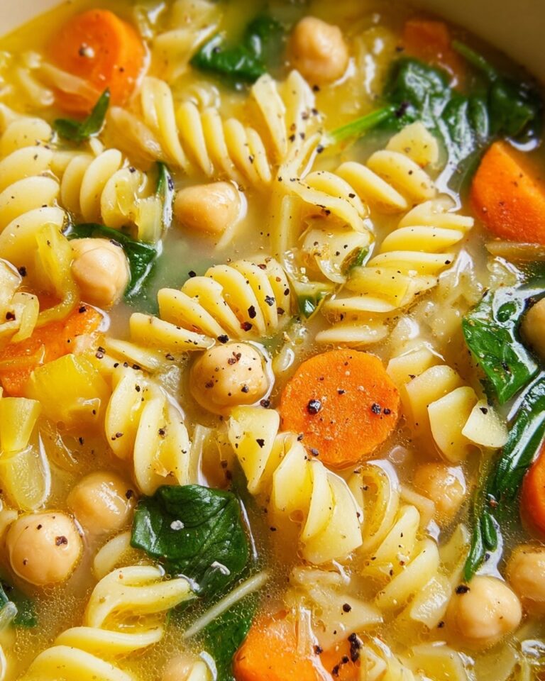 Vegan Chickpea Noodle Soup Recipe