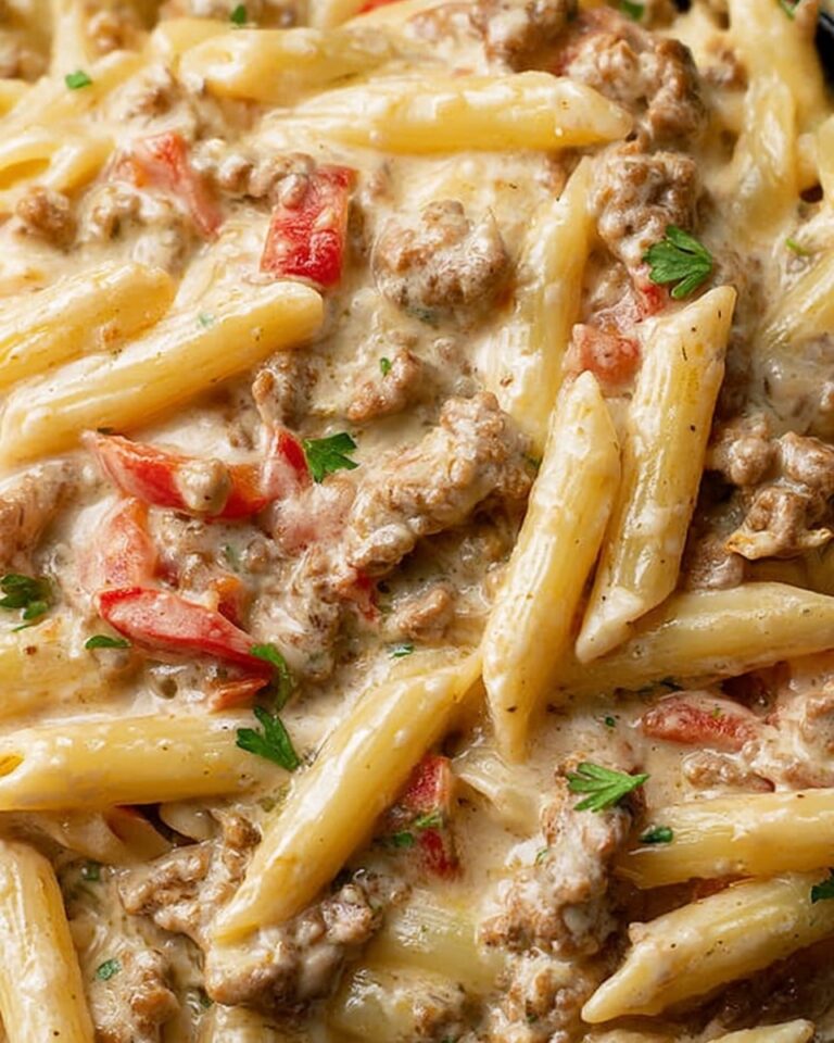 Creamy Rotel Pasta with Ground Beef Recipe