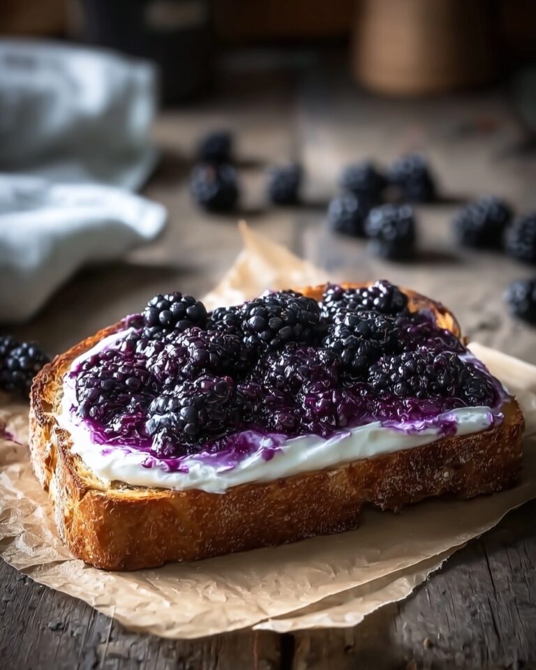 Blackberry Vanilla Greek Yogurt Toast Recipe