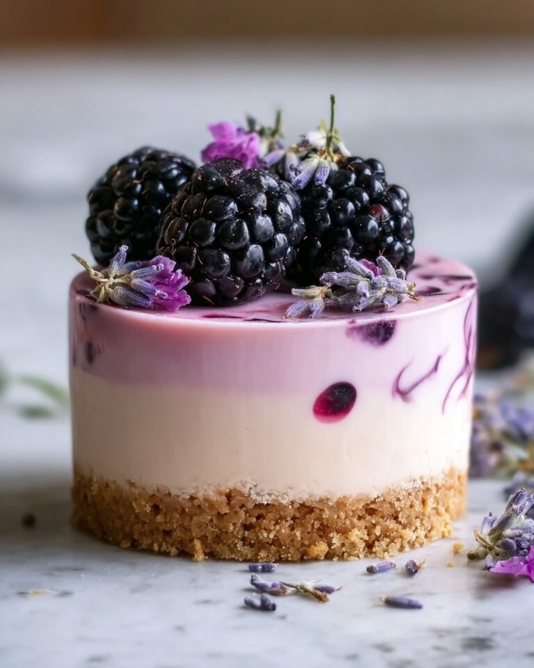 Luscious Blackberry Lavender Cheesecakes Recipe