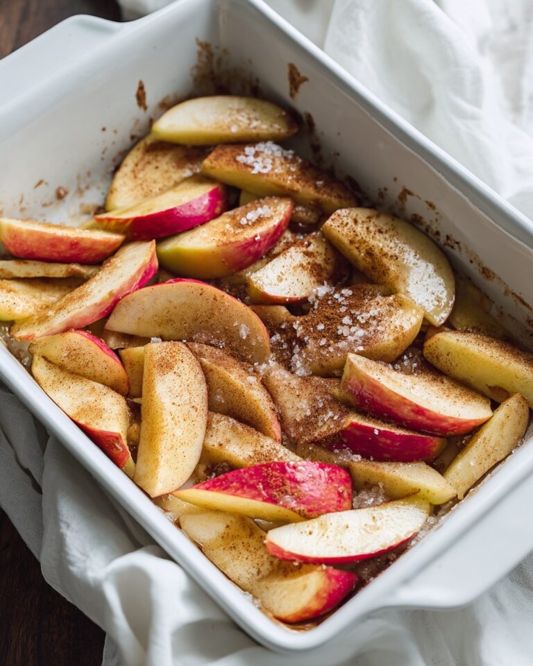 Baked Apple Slices with Cinnamon, Nutmeg, and Vanilla Recipe