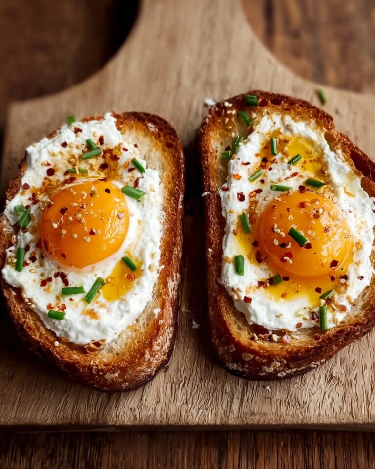 Hot Honey Cured Egg Yolks with Chive Cottage Cheese on Toasted Sourdough Recipe