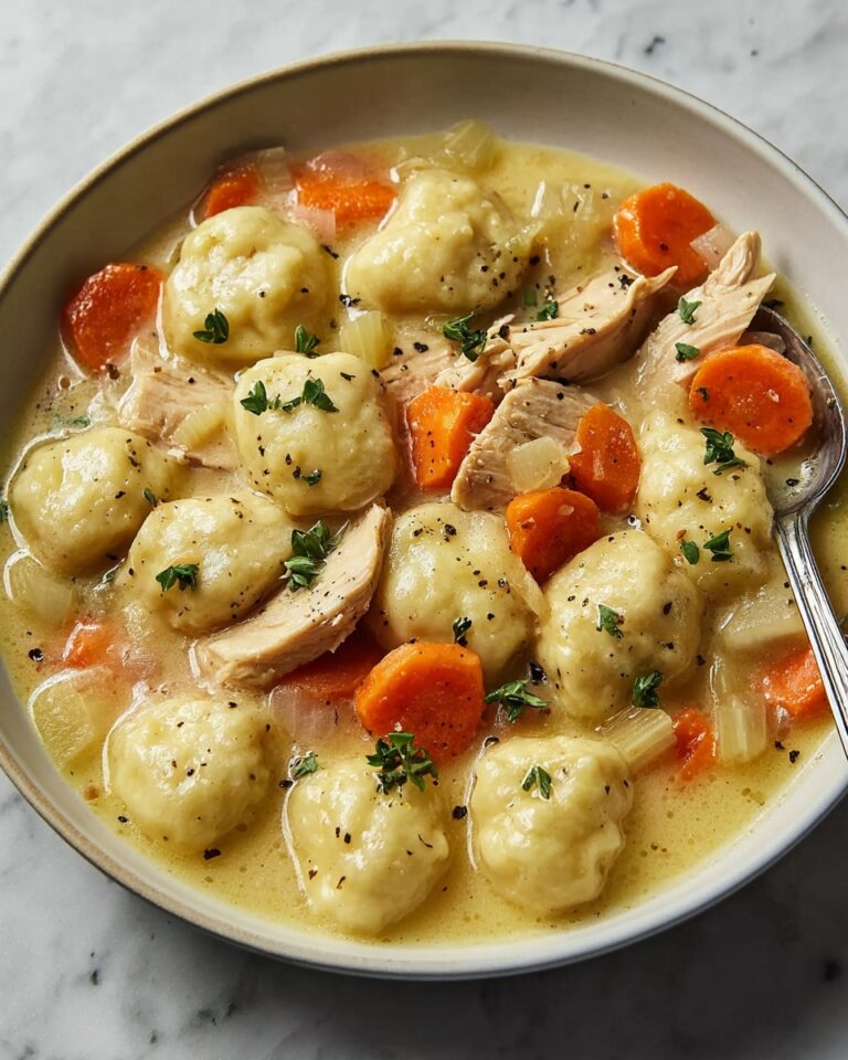 Creamy Chicken Stew and Fluffy Dumplings Recipe