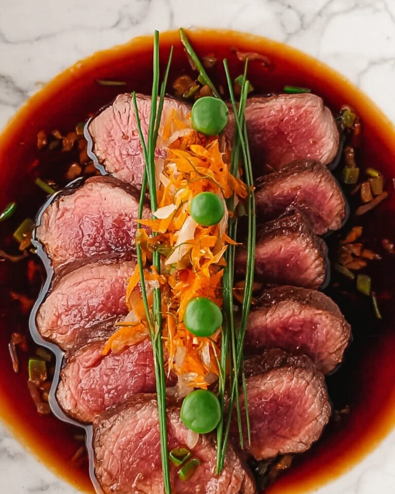 Beef Tataki with Zesty Yuzu Citrus and Crispy Potato Straws Recipe