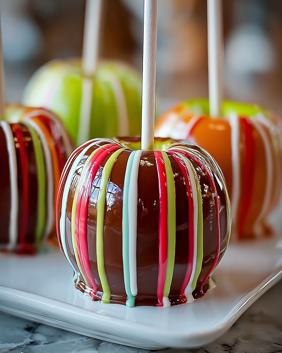 Striped Candy Apples Recipe - Recipe Image