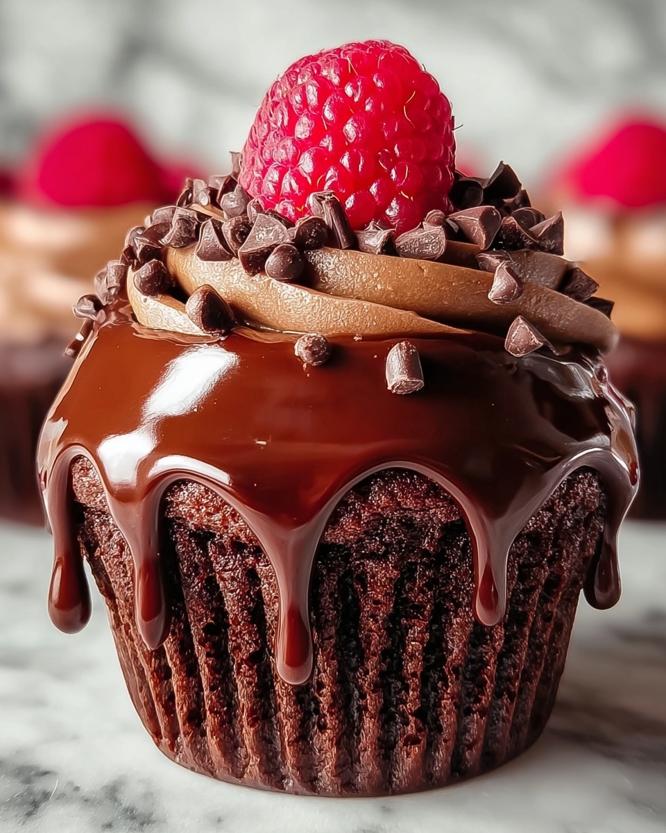 Irresistible Raspberry Chocolate Cupcakes Recipe - Recipe Image