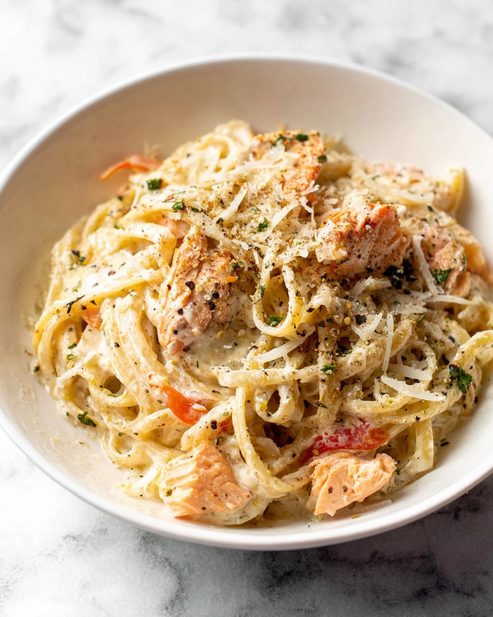 Lemon Dill Salmon Pasta Recipe - Recipe Image