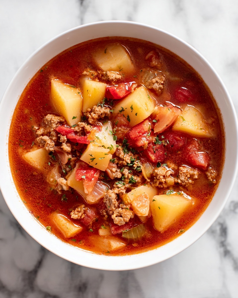 Easy Hamburger Soup Recipe - Recipe Image