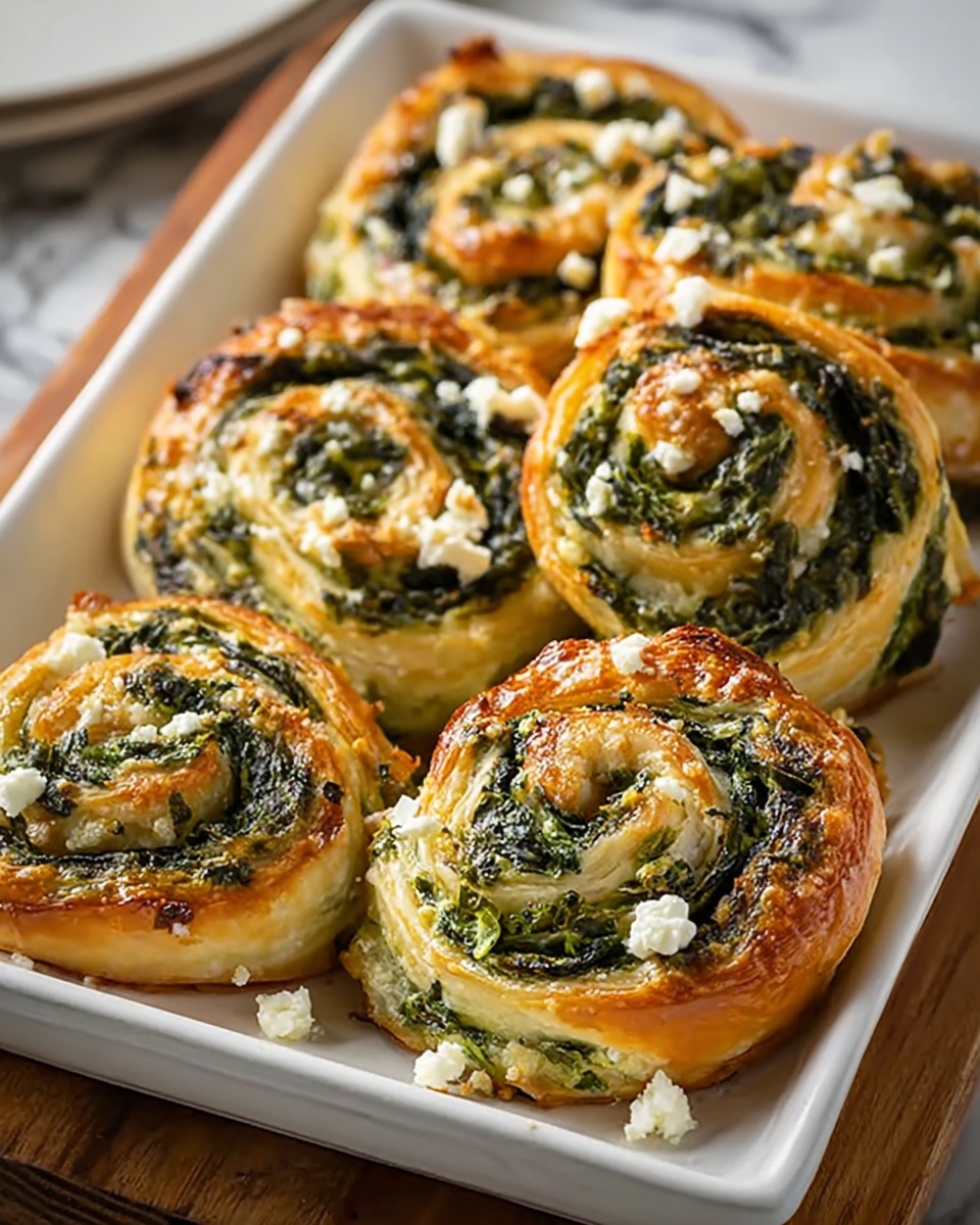 Spinach Feta Pinwheels Recipe - Recipe Image