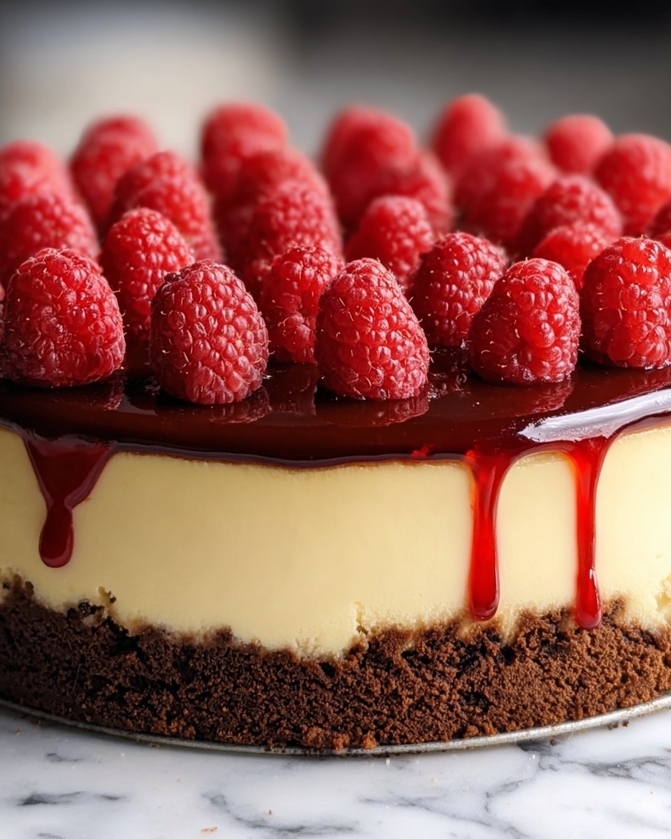 White Chocolate Raspberry Cheesecake Recipe - Recipe Image