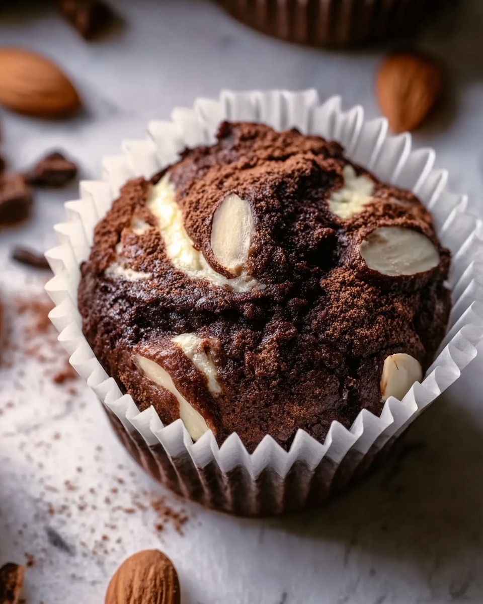 Chocolate Almond Butter Swirl Muffins Recipe - Recipe Image