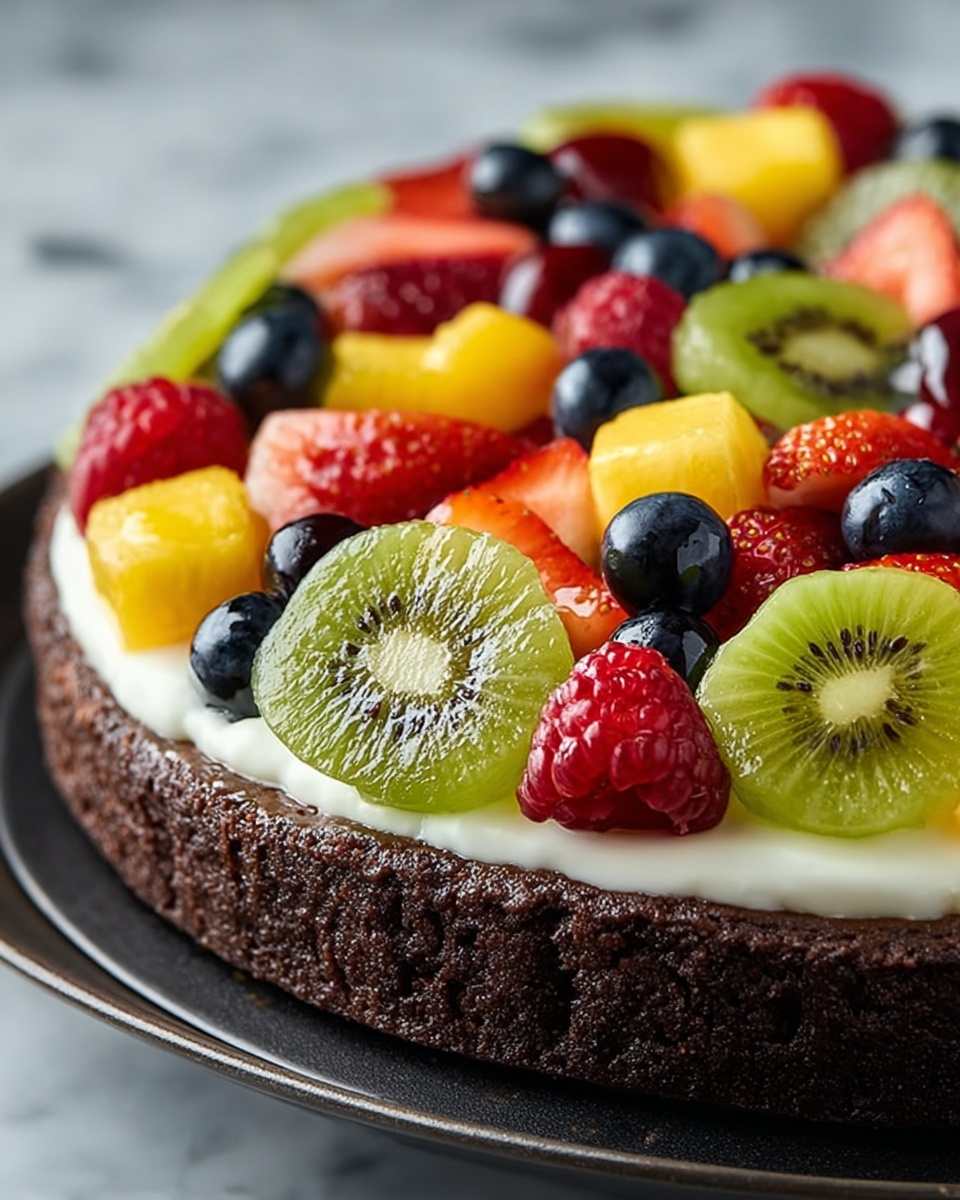 Brownie Fruit Pizza Recipe - Recipe Image