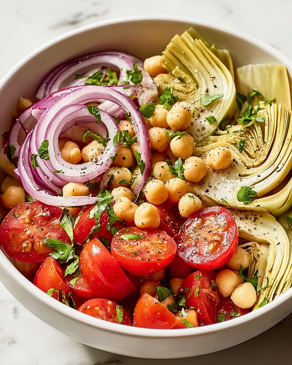 Tuscan Artichoke Tomato Salad Recipe - Recipe Image