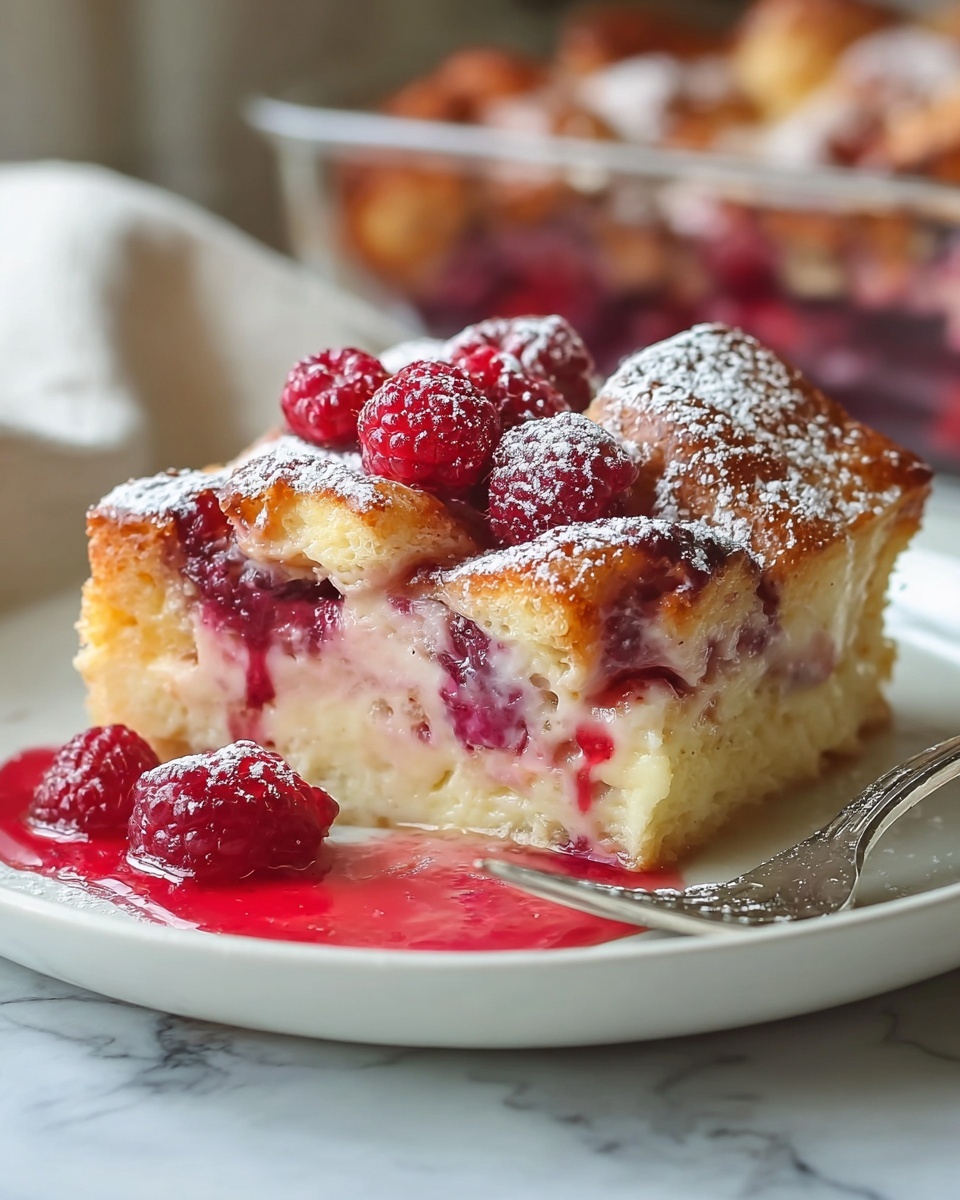 Raspberry Cheesecake French Toast Casserole Recipe - Recipe Image