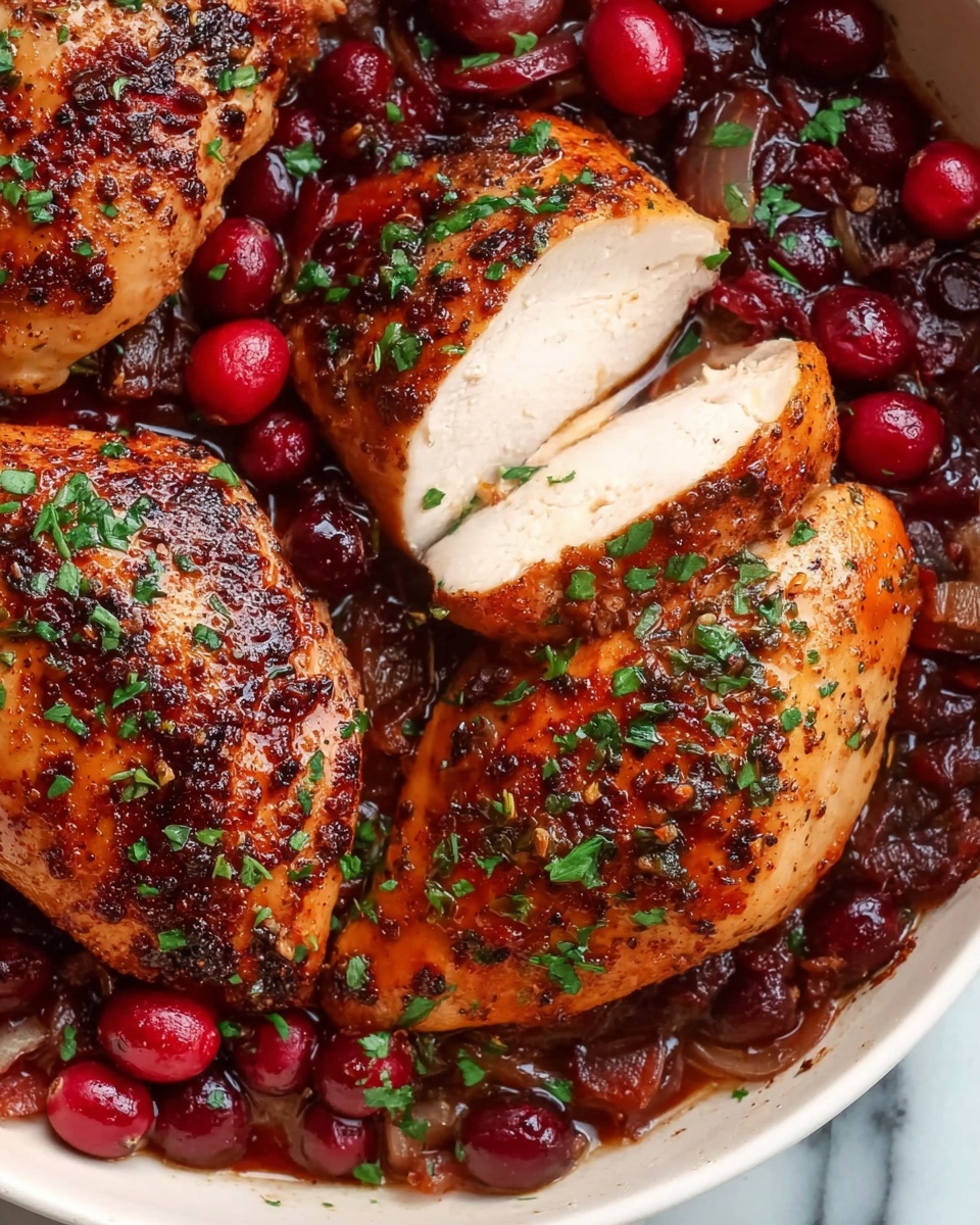 Savory Roast Turkey Breast with Saucy Cranberry Bliss Recipe - Recipe Image
