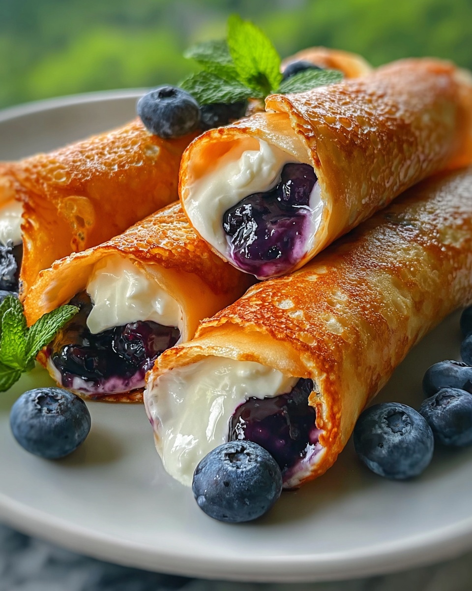 Blueberry Cream Cheese Egg Rolls: A Sweet and Crispy Dessert Twist Recipe - Recipe Image