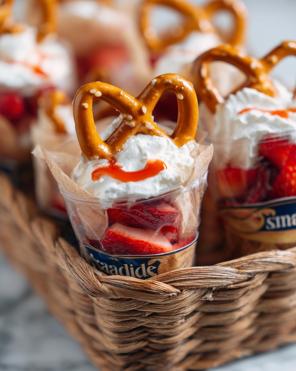 Walking Strawberry Pretzel Salad Dessert Recipe - Recipe Image