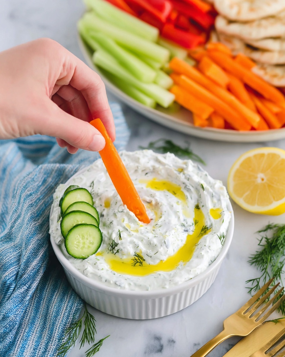 Fresh Tzatziki Sauce with Cucumber, Greek Yogurt, and Herbs Recipe - Recipe Image