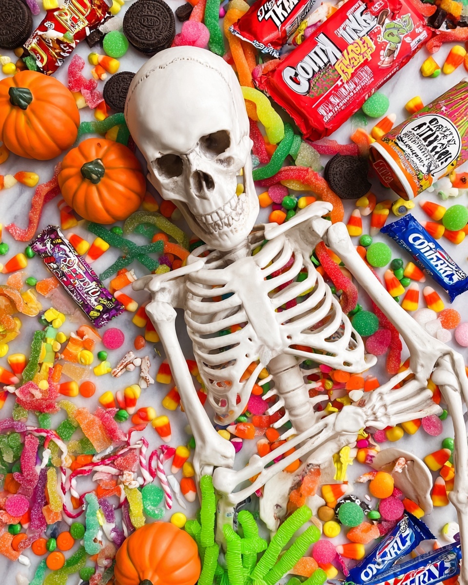 Trick or Treat Halloween Candy Board Recipe - Recipe Image