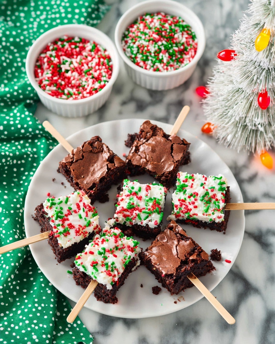 Christmas Brownie Pops Recipe - Recipe Image