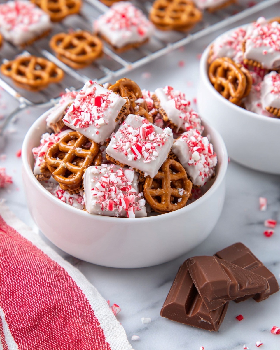 Christmas Caramel Pretzel Bites Recipe - Recipe Image