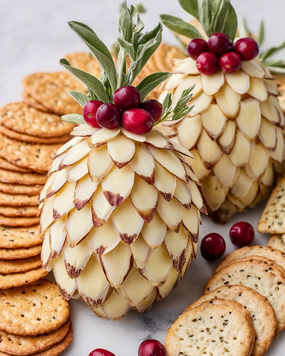 Pinecone Holiday Cheese Ball Recipe - Recipe Image