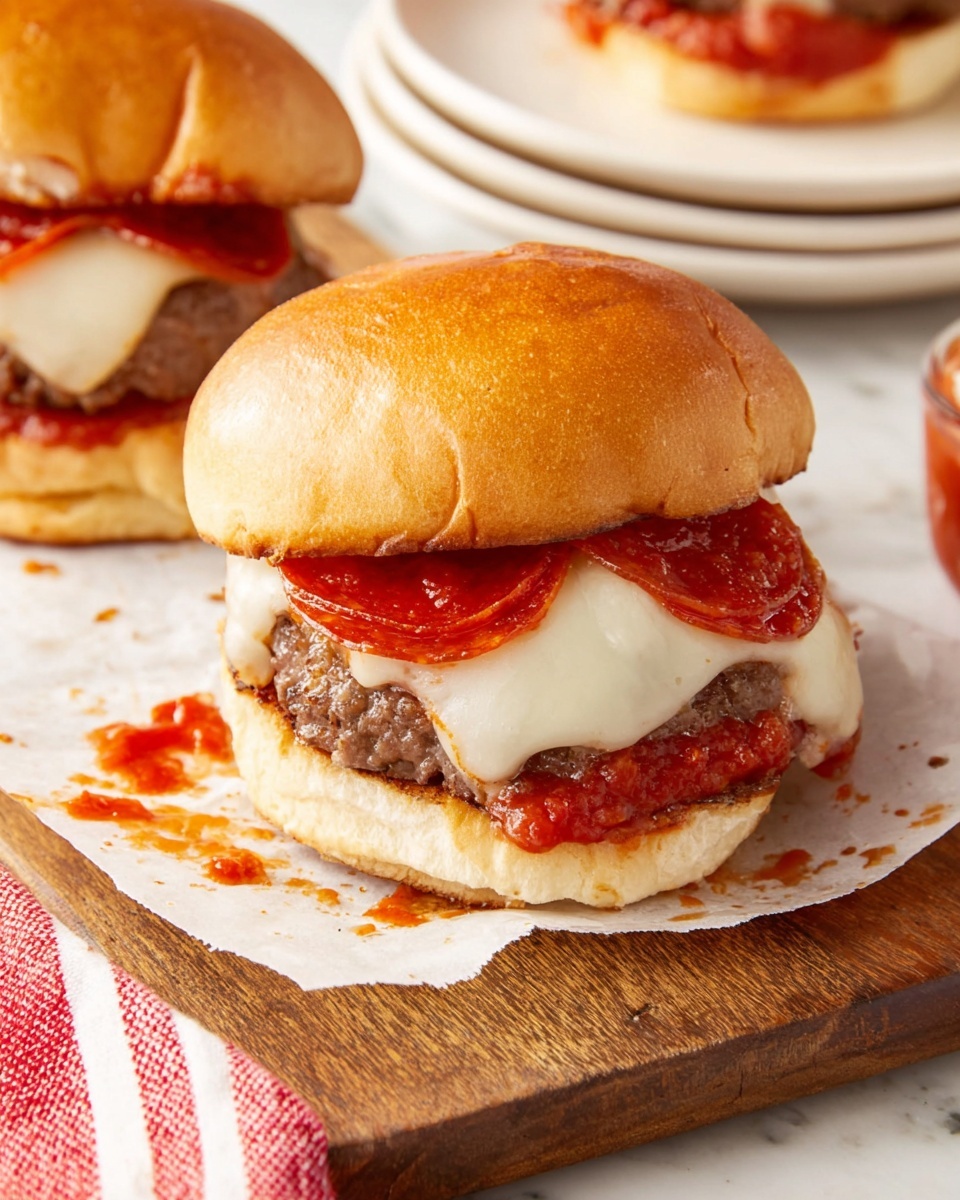 Easy Pizza Burgers Recipe - Recipe Image