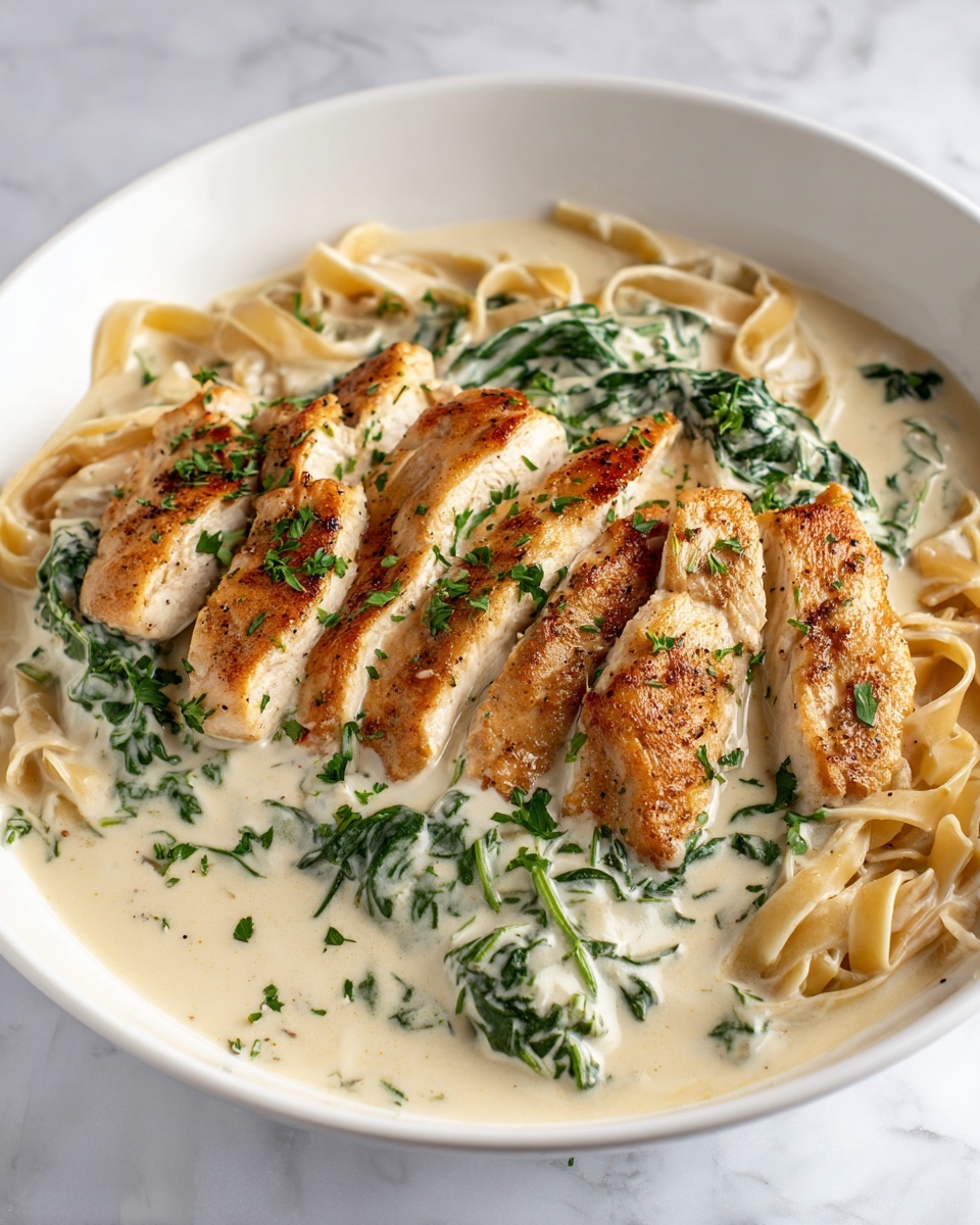 Creamy Chicken Florentine with Spinach and Parmesan Recipe - Recipe Image