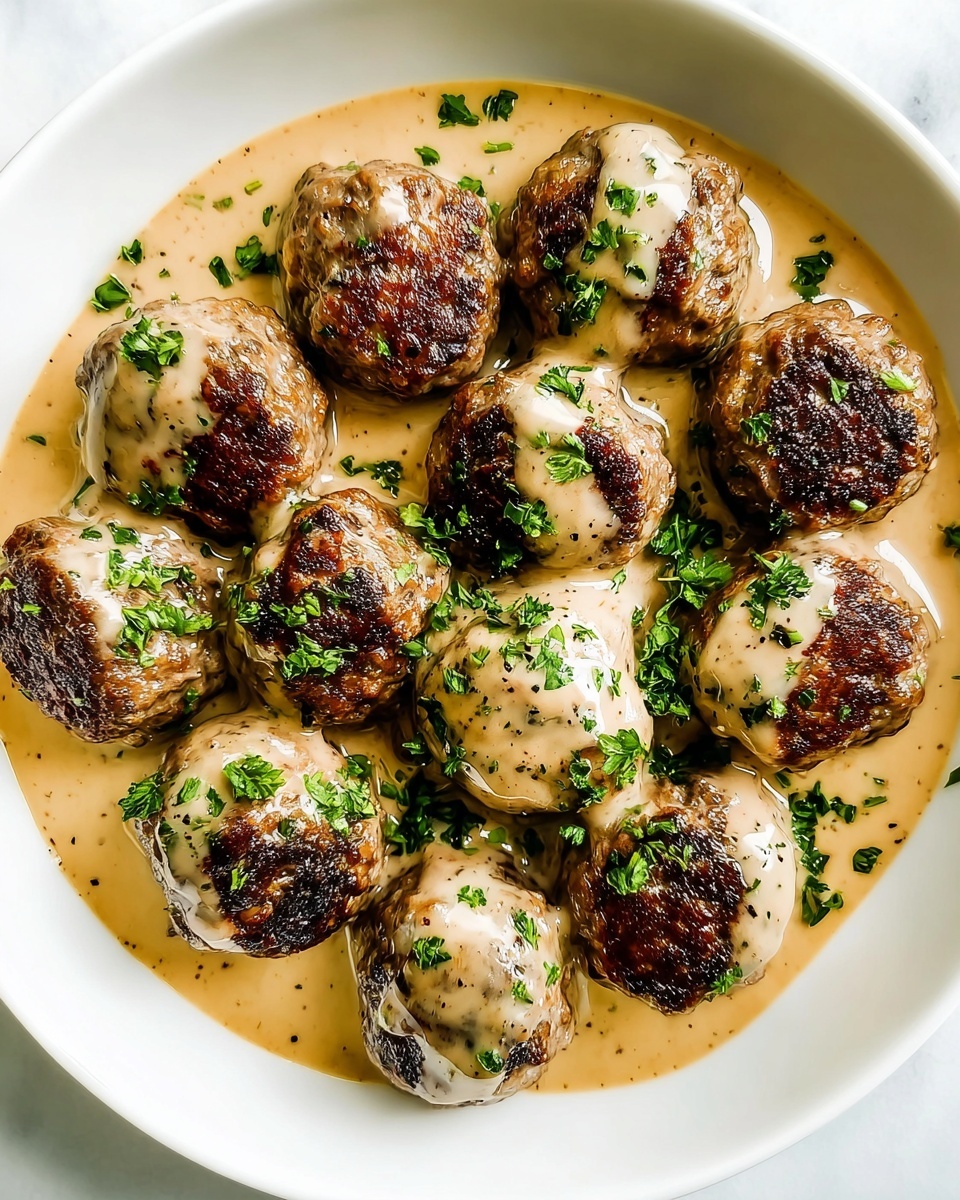 Classic Swedish Meatballs with Creamy Sauce Recipe - Recipe Image