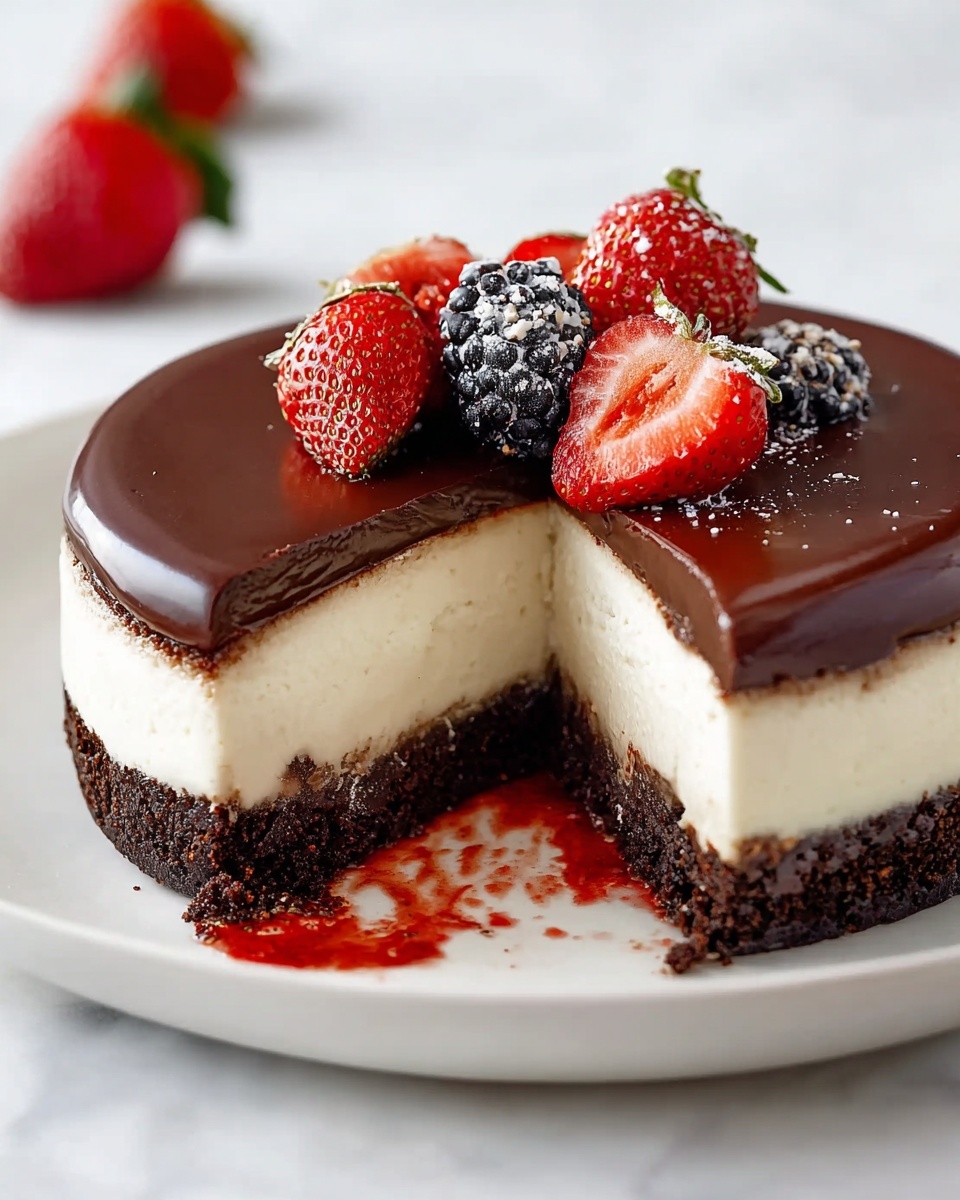 Homemade Strawberry Nutella Cheesecake Delight Recipe - Recipe Image