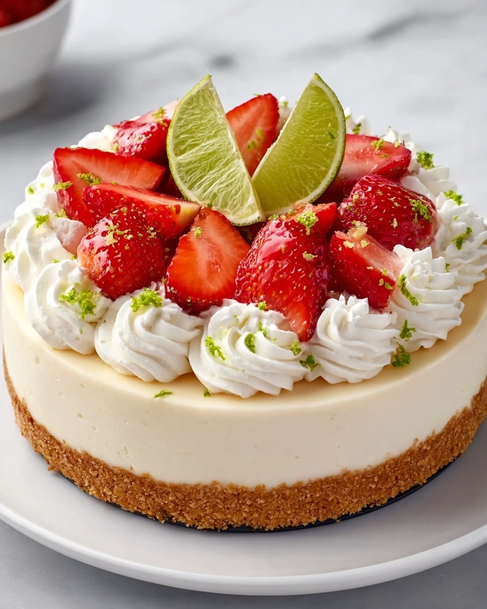 Fresh Strawberry Margarita Cheesecake Recipe - Recipe Image