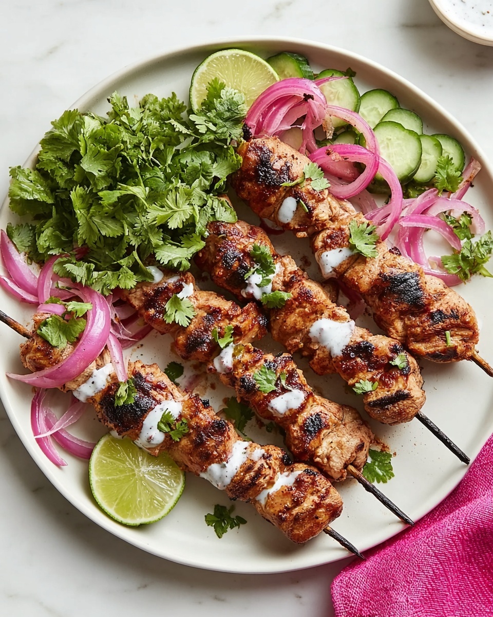 Spiced Chicken Kebabs with Creamy Yogurt Sauce Recipe - Recipe Image