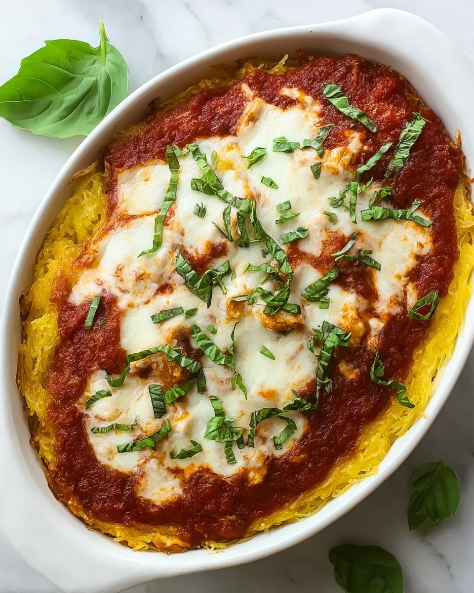 Simple Spaghetti Squash Chicken Parmesan Bake Recipe - Recipe Image