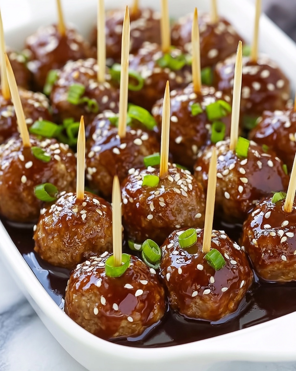 Savory Sesame Chicken Meatballs with Honey Soy Sauce Recipe - Recipe Image