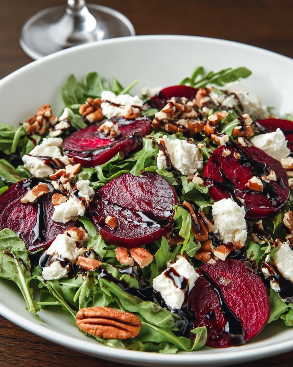 Fresh Beet Salad With Arugula And Balsamic Vinaigrette Recipe - Recipe Image
