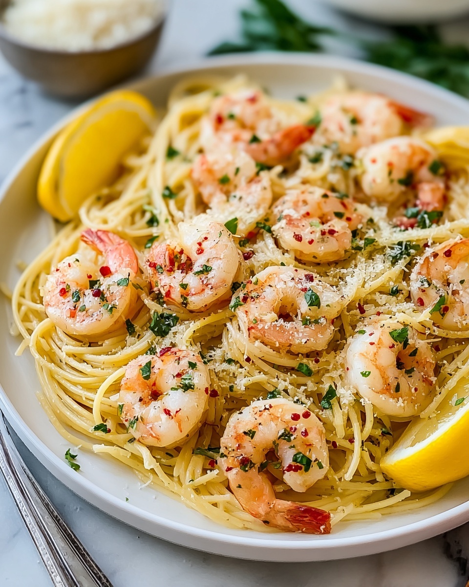 Delicious Shrimp Scampi Pasta Made From Scratch Recipe - Recipe Image