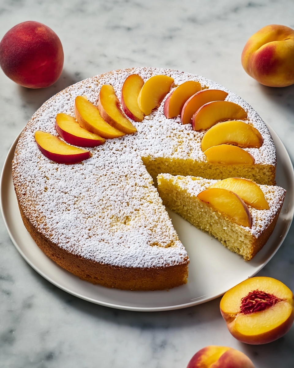 Delicious Homemade Peach Cake Recipe - Recipe Image